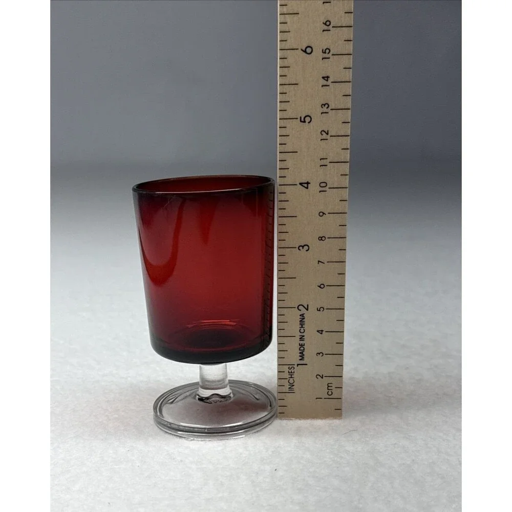 Luminarc France Ruby Red Cordial Liqueur Glass 4